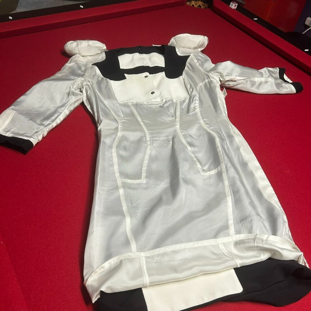 HOLD - Vintage Thierry Mugler Black & White Colorblock Dress Size 44 (Size 10) - Picture 14 of 14